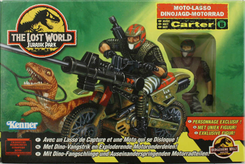 Carter mit Dinojagd-Motorrad, Jurassic Park, the Lost World