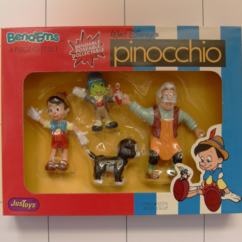 Pinocchio, 4 Figuren-Set , Justoys, Set Biegefiguren, Bendable