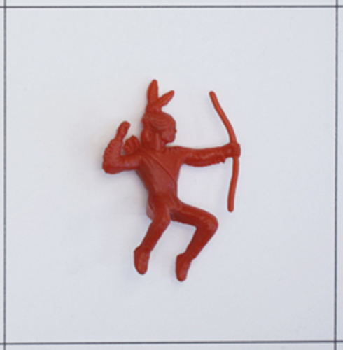 Indianer-Reiter mit Bogen, Rot