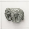 Hohlkörper-Elefant stehend, Grau
