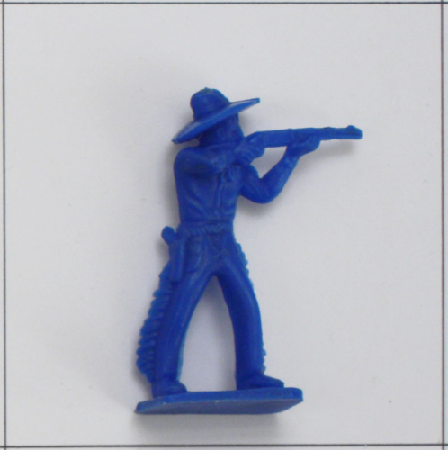 Cowboy mit Gewehr zielend, (K) Blau