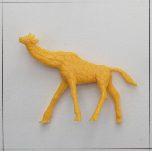 Giraffe, Hals nach vorn gebeugt, Orangegelb<br />Texas-Ranch, Wildtiere aus aller Welt