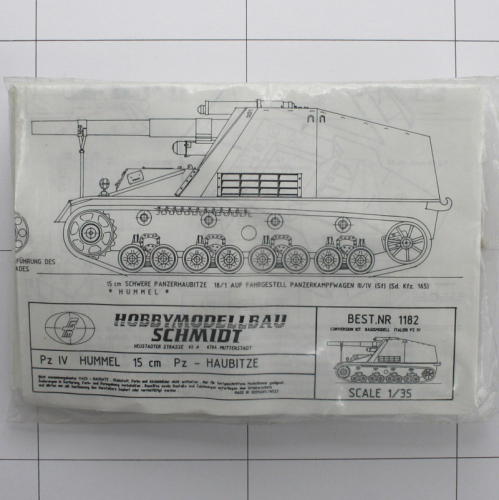 Hummel 15cm Pz.Haubitze, auf Basis Panzer 4, Schmidt Vaku 1:35
