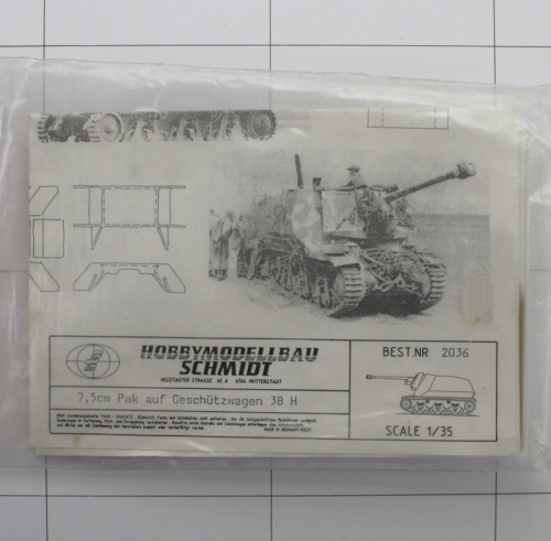 7,5cm Pak auf Geschützwagen 38 H, Basis Heller , Schmidt Vaku 1:35