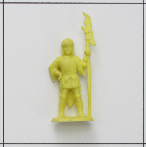 Ritter mit Hellebarde, gelb, Weichplastikfigur, Leyla
