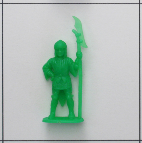Ritter mit Hellebarde, grün, Weichplastikfigur, Leyla
