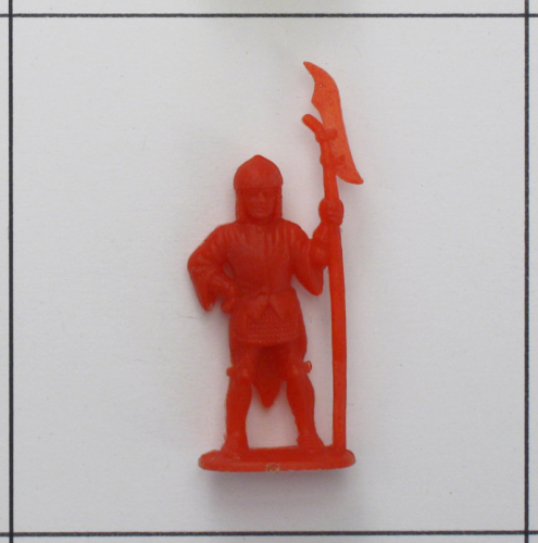 Ritter mit Hellebarde, rot, Weichplastikfigur, Leyla