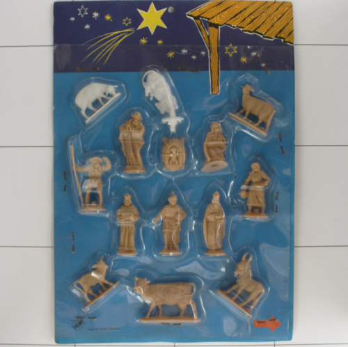 Figuren-Set, Krippenfiguren mit Papierstall<br />Jean Höfler, Weihnachten