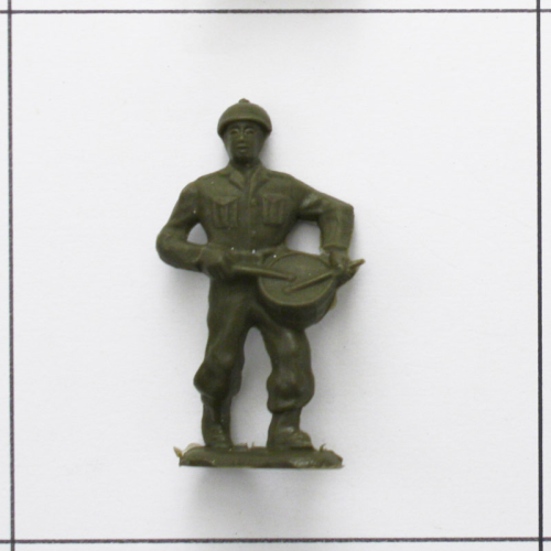 Soldat mit Trommel, oliv<br />Weichplastik, Bergen Toys