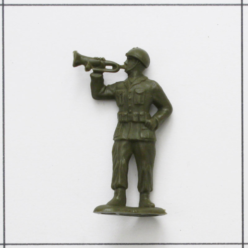 Soldat mit Trompete, oliv<br />Weichplastik, Bergen Toys