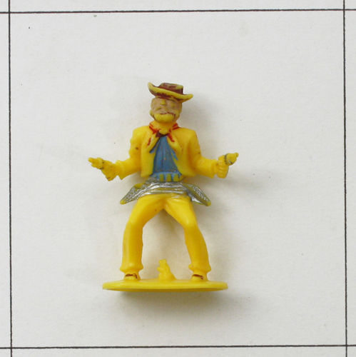 Cowboy mit Bart und 2 Pistolen, gelb, Jean Höfler