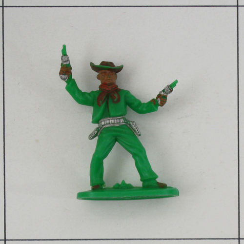 Cowboy stehend mit 2 Pistolen, grün, Jean Höfler