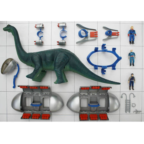 Diplodocus mit 3 Figuren, Dino-Riders, Tyco, Serie 1