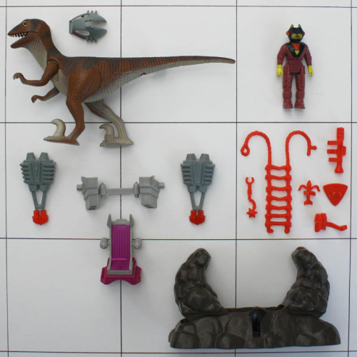 Deinonychus R mit Antor, Dino-Riders, Tyco, Serie 1