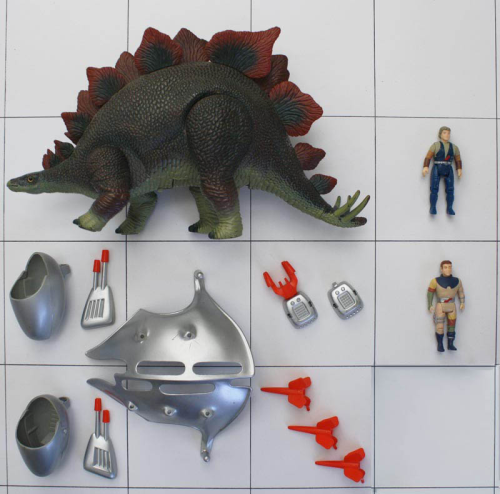 Stegosaurus mit Targ & Vega, Dino-Riders Tyco, Serie 2