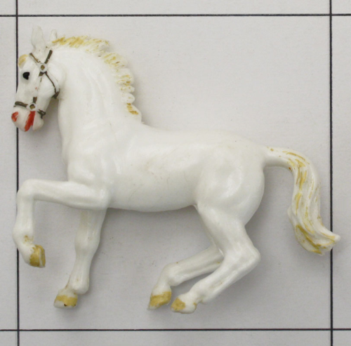 Pferd, weiß, 70 mm, Elastolin, Weichplastik