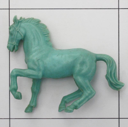 Pferd, türkis, 70 mm, Elastolin, Weichplastik