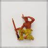 Indianer knieend spähend, bemalt, 70 mm, Elastolin, Weichplastik