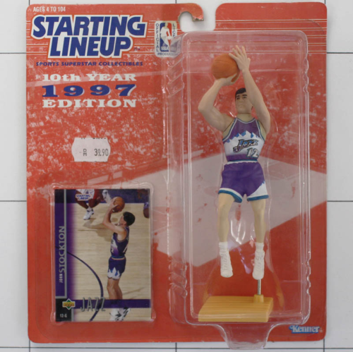 John Stockton, NBA 1997 Edition<br />Kenner, Hasbro Sportlerfiguren