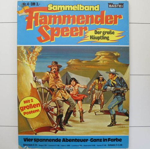 Sammelband 04 - 4 Abenteuer in einem Band<br />Flammender Speer, Bastei Verlag, Comics