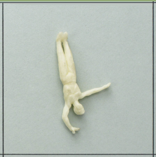 Akrobat (Handständler) ohne Bodenplatte, Sonderfarbe Weiß