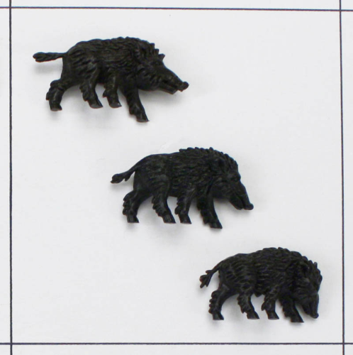 3 x Wildschwein, verschieden, Schwarz, Texas-Ranch, Europäische Wildtiere