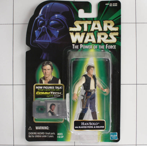 Han Solo, mit Chip, Star Wars, Power of the Force, Hasbro