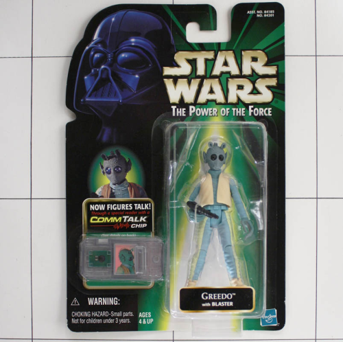 Greedo, mit Chip, Star Wars, Power of the Force, Hasbro