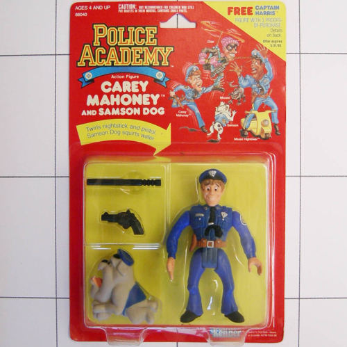 Carey Mahoney and Samson Dog, Police Academy, Kenner, Actionfigur