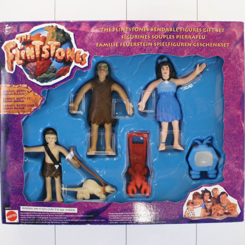 Flintstones, 6 Figuren-Geschenkset <br />Mattel, Set Biegefigur, Bendable