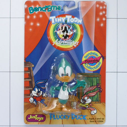 Plucky Duck, Tiny Toon, Justtoys, Biegefigur, Bendable
