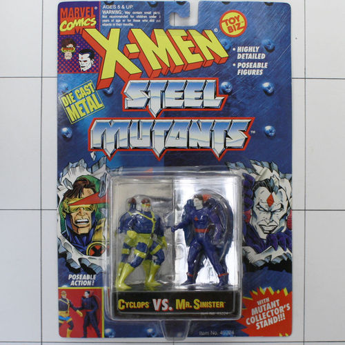 Cyclops vs Mr.Sinister, Toy Biz, Die Cast Metal
