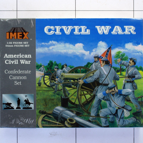 5 x American Civil War, Confederate Cannon Set, IMEX 1:32