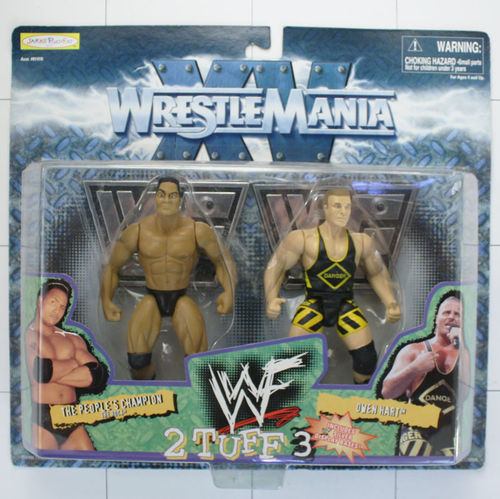 The Rock, Owen Hart, WWF, Wrestlemania, 2Tuff3, Jakks Pacific, Actionfigur