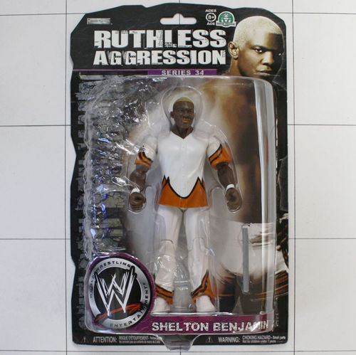 Shelton Benjamin, WWF, Ruthless Aggression, Jakks Pacific, Actionfigur