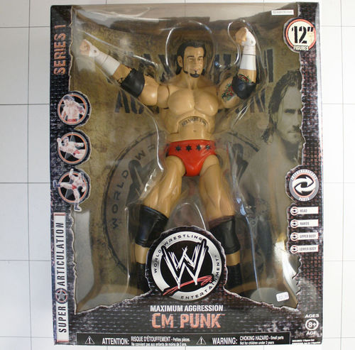 CM Punk, 12 Zoll Figur, WWF, Wrestling, Jakks