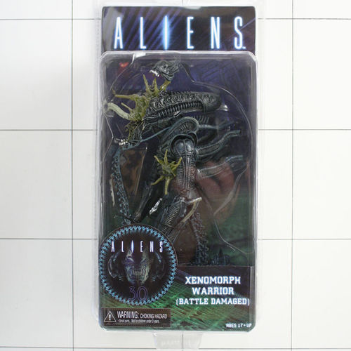 Xenomorph Warrior, Blau, Battle Damaged Aliens, NECA, Actionfigur