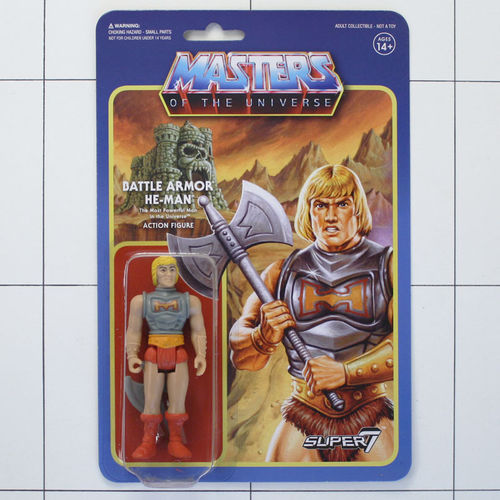 He-Man, Battle Armor, Masters of the Universe, ReAction, Super7