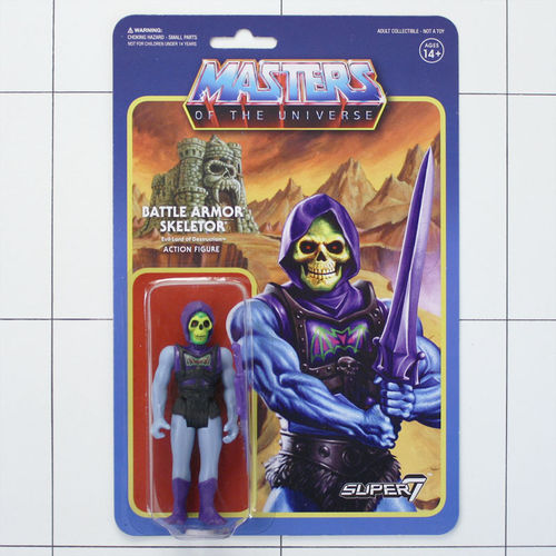 Skeletor, Battle Armor, Masters of the Universe, ReAction, Super7