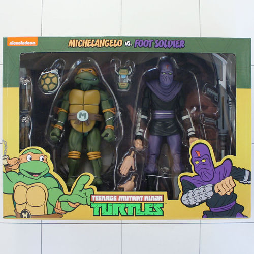 Michelangelo vs. Foot Soldier, TMN Turtles, Neca