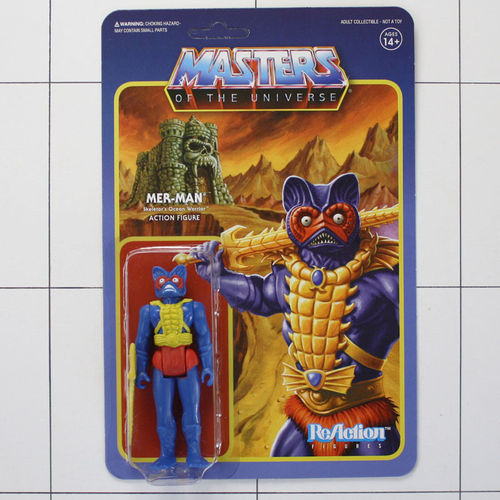 Mer-Man, (Carry Case Color), Masters of the Universe, ReAction, Super7