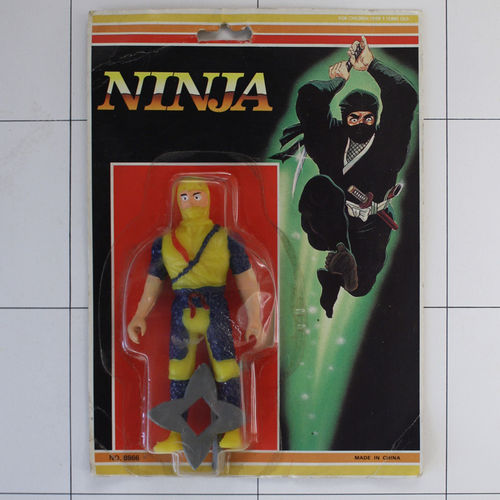 Ninja, gelb-blau, Made in China, Figur