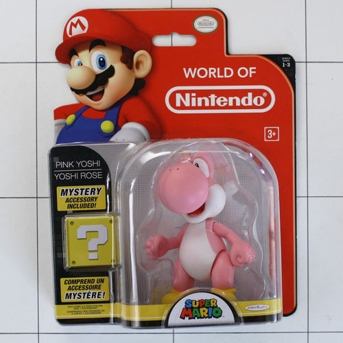 Yoshi, pink, Super Mario, World of Nintendo, Jakks, Actionfigur