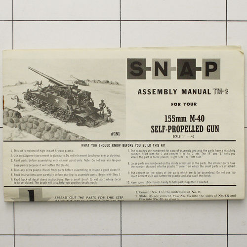 155mm M-40 Self-propelled Gun, SNAP 1:40