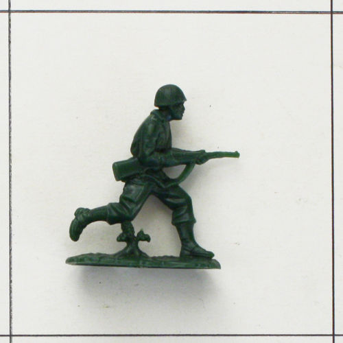 Soldat, mit Gewehr rennend, grün, Jean Höfler