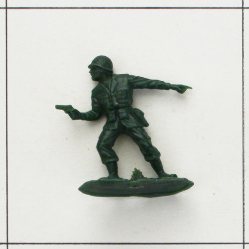 Soldat, zeigend mit Pistole, grün, Jean Höfler