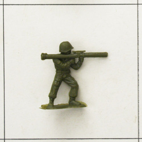 Soldat, stehend mit Bazooka, olivgrün, Infanterie Serie 1, Heinerle