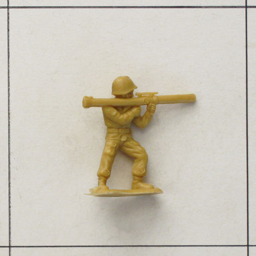 Soldat, stehend mit Bazooka, beige, Infanterie Serie 1, Heinerle