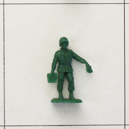 Offizier mit Fernglas und Mappe, grün, Infanterie Serie 2, Heinerle