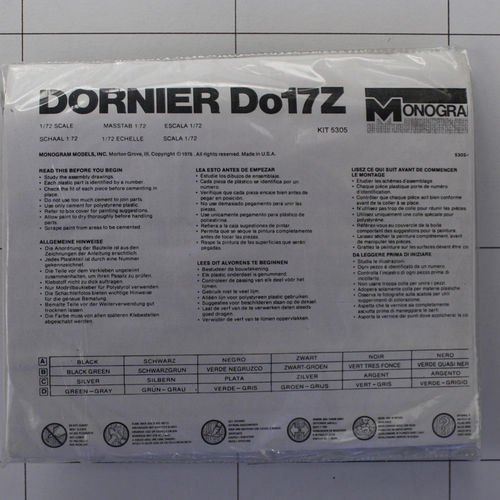 Dornier Do 17 Z, Monogram 1:72